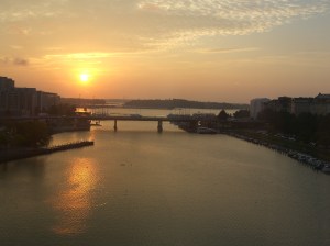sunrise on the Baltic river