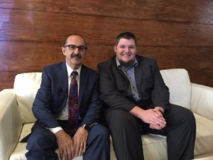 Samir "Mr. Magazine™" Husni with South Africa's The Media On Line reporter Michael Bratt