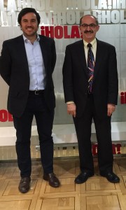 With Eduardo Sánchez Pérez at the magazine's offices in Madrid.