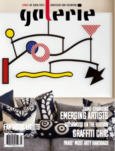 The cover of the first issue of Galerie magazine premiering this April.