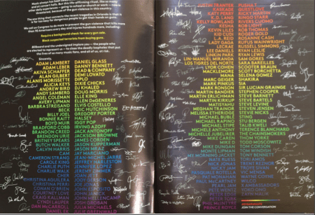 Billboard inside spread