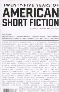 American Short Fiction. 25 Years Old